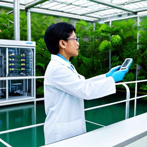 Advanced Water Purification Technology**

A futuristic water purification plant showcasing advanced technologies like nanotechnology and AI monitoring systems. The plant is clean and modern, surrounded by lush greenery, illustrating a harmonious blend of technology and nature. Depict researchers in lab coats working diligently. Focus on the clarity of the purified water flowing out.
**Safety:** safe for work, appropriate content, fully clothed, professional.
**Anatomy:** perfect anatomy, correct proportions, natural pose, well-formed hands, proper finger count, natural body proportions.

**