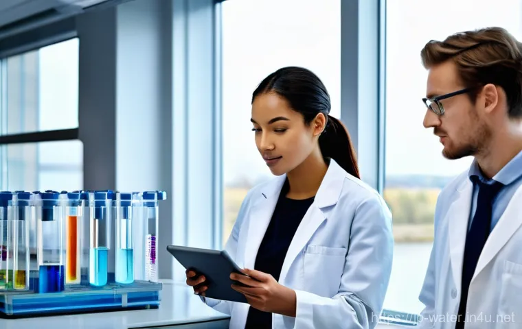 수질환경 시험 준비 체크리스트 - **Prompt:** A focused student, appearing to be in their early twenties, gender-neutral, wearing a co...