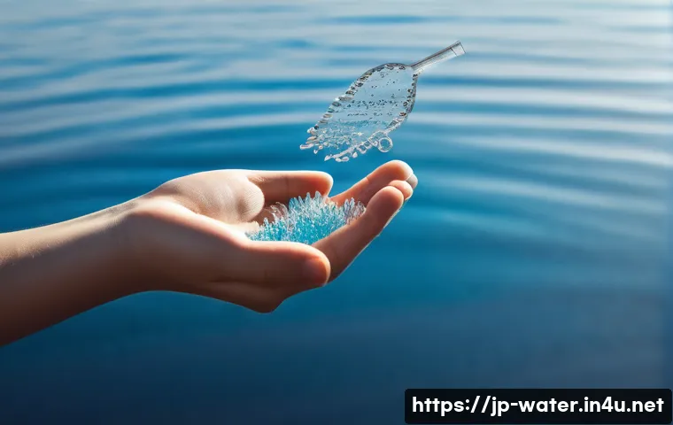 수질환경 전문가들의 인터뷰 - **Prompt:** A visually striking conceptual image representing the invisible threat of microplastics ...